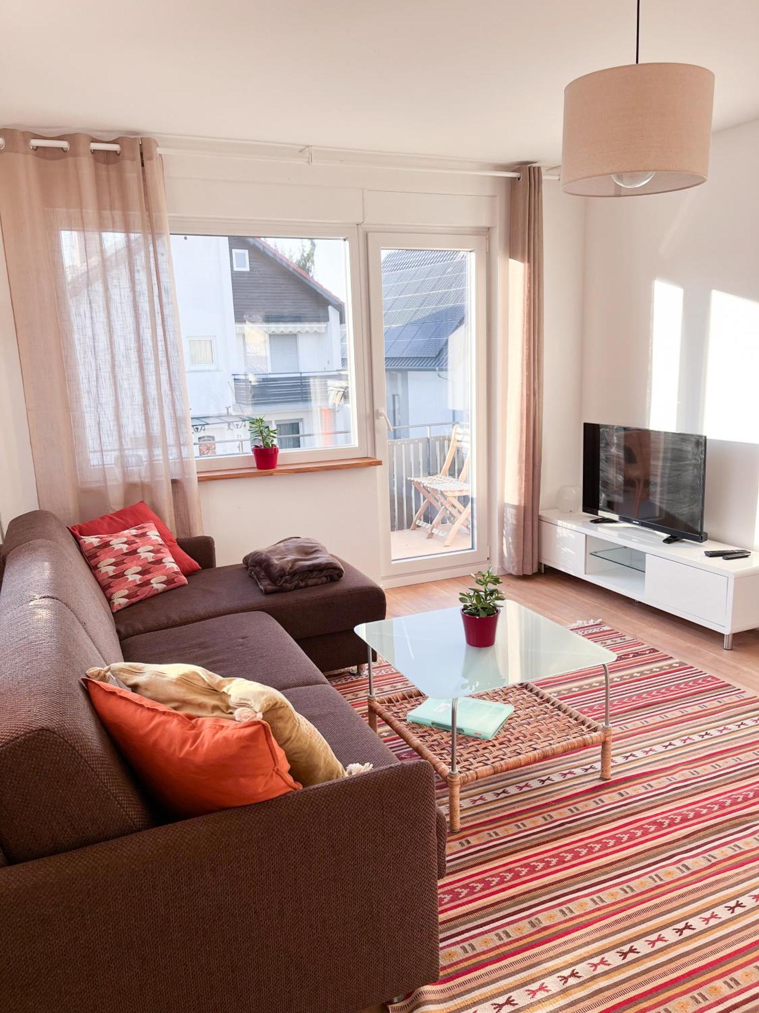 Helle und gemütliche Ferienwohnung in Lorsch Exterior foto