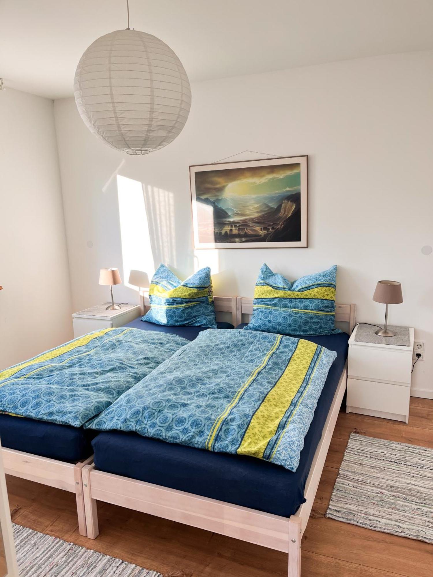 Helle und gemütliche Ferienwohnung in Lorsch Exterior foto