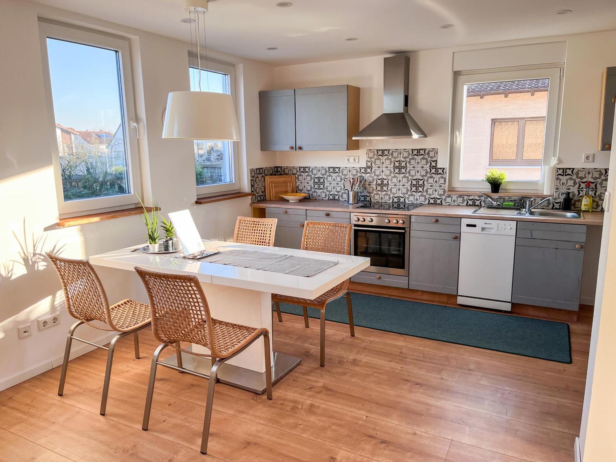 Helle und gemütliche Ferienwohnung in Lorsch Exterior foto